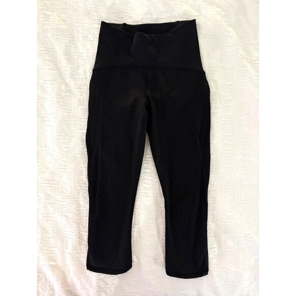 EXCELLENT Lululemon Train Times Crop 17" Black Luxtreme High-Rise Leggings 2 - Picture 2 of 9